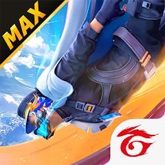 Free Fire MAX game icon with red background and FF text in white